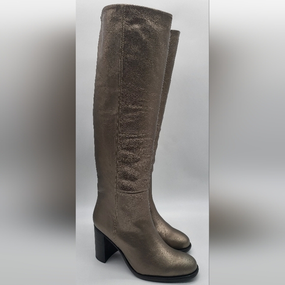 143- Free People Grayson Bronze Metallic Boots Size 7 NWT - Picture 1 of 10